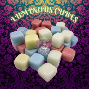 Glow in the Dark Cubes | Lime Green Luminous Cubes | Crystals for Energy | Healing Crystals and Stones | Crystal Healing