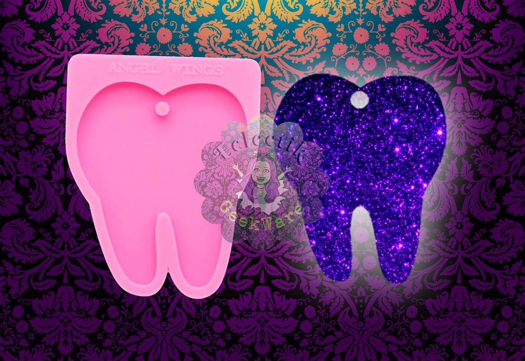 Tooth With Keychain Hole Tooth Epoxy Resin Mold Polymer Clay Silicone