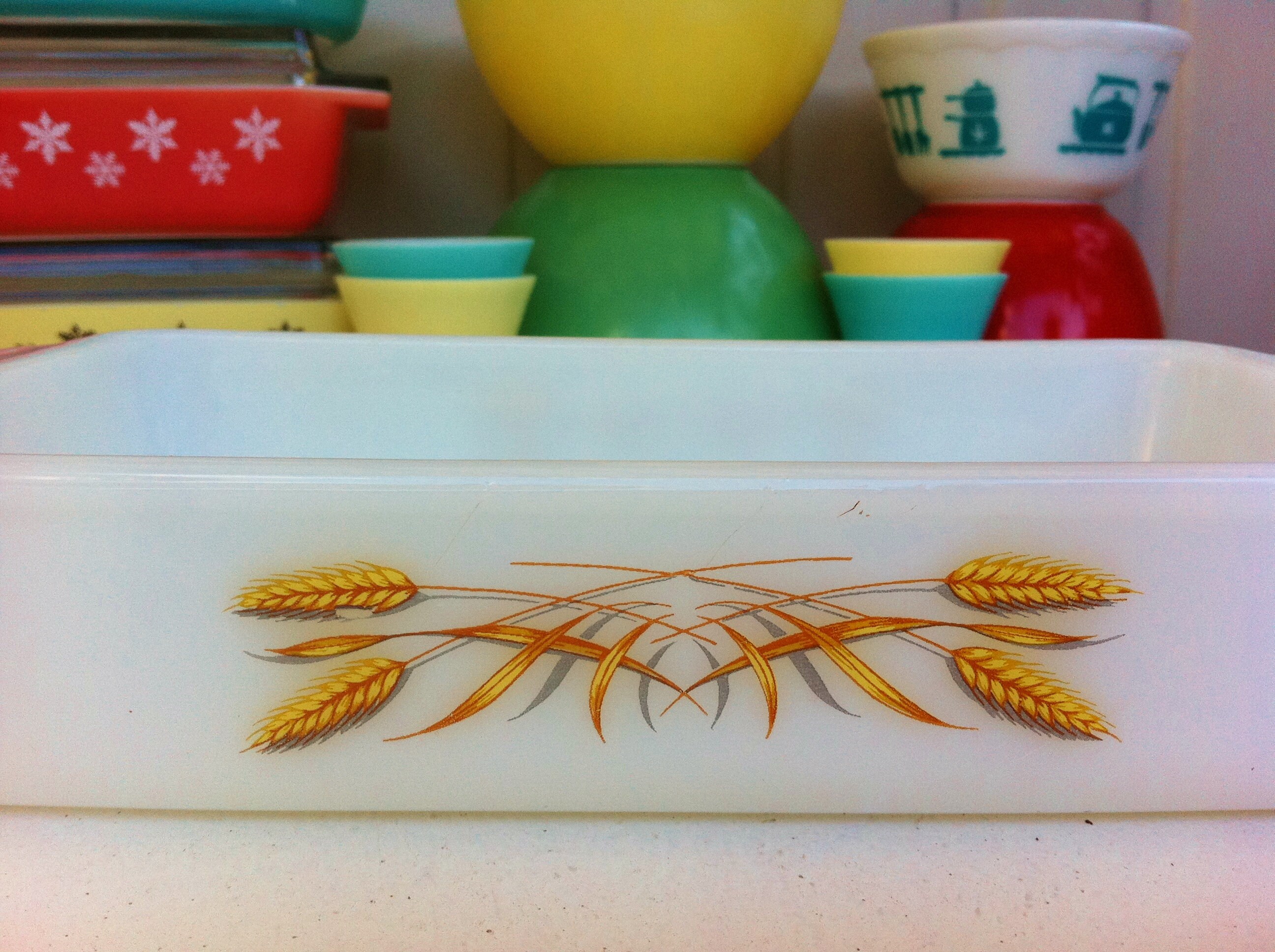 Pyrex Fire-king Wheat Pattern Oblong Baker! Fire King Wheat Ovenware ...