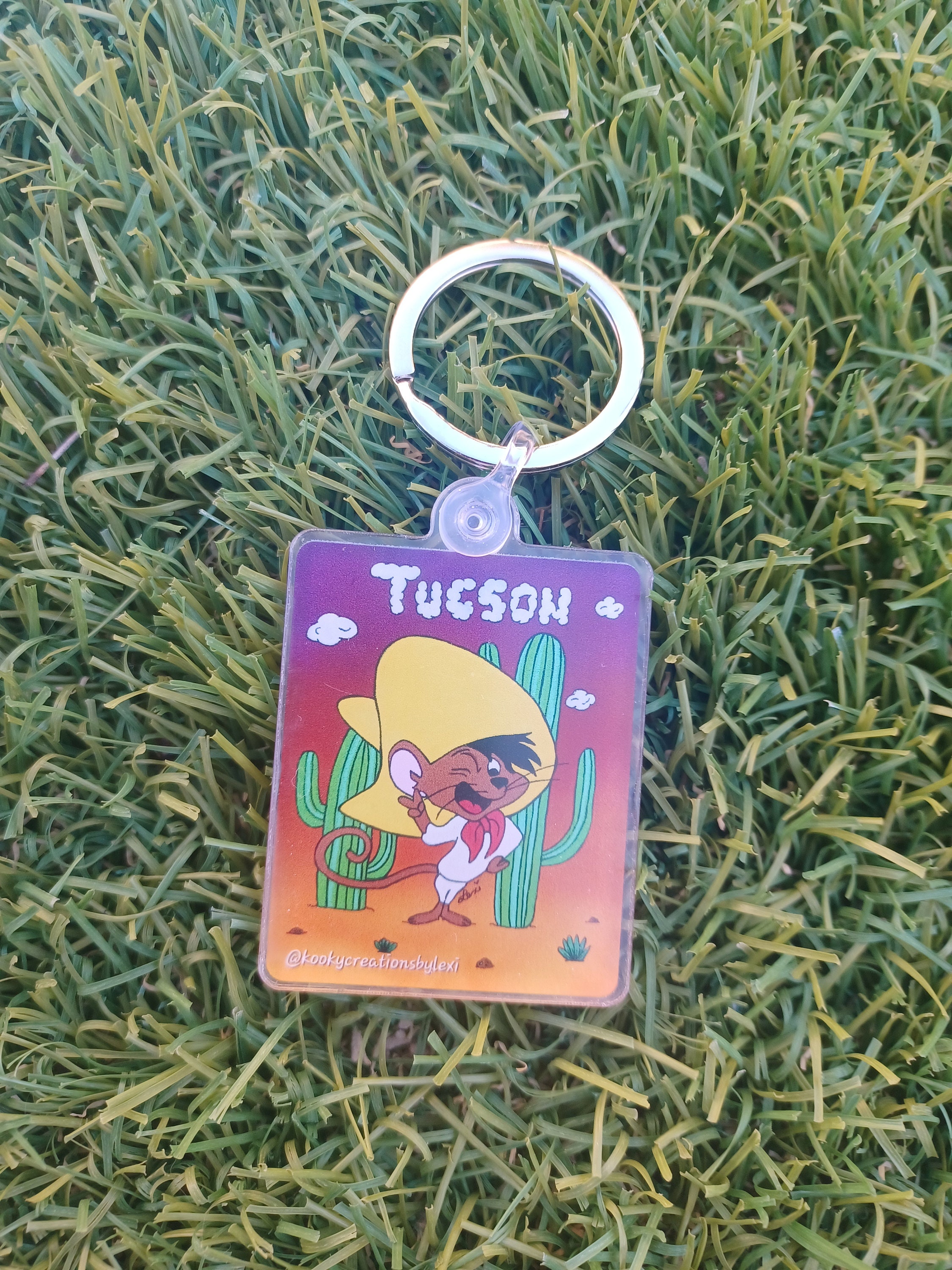 Tucson Speedy Gonzalez Keychain: Desert Cartoon Art
