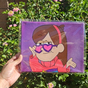 Too cool 8x10inch handpainted acrylic painting. Mabel inspired Gravity Falls fanart.