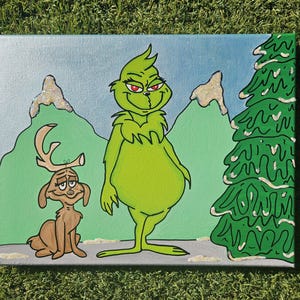 The Green One 11x14inch Holiday movie inspired fanart painting.