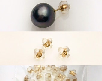 Silicone, 14k Gold filled earring backing, nut  for earrings