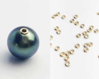 14K Gold 2.0mm Bead Grommet with 1.5mm Hole