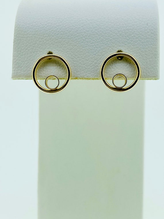 14k GF Round Wire Post Earring w/2mm Bezel, 14k gold fill, 14k GF, 14k filled,  #400C10BP