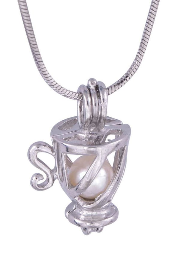 Cage Pendant for  5 mm to 7.5mm Loose Pearl Teecup (CP22)