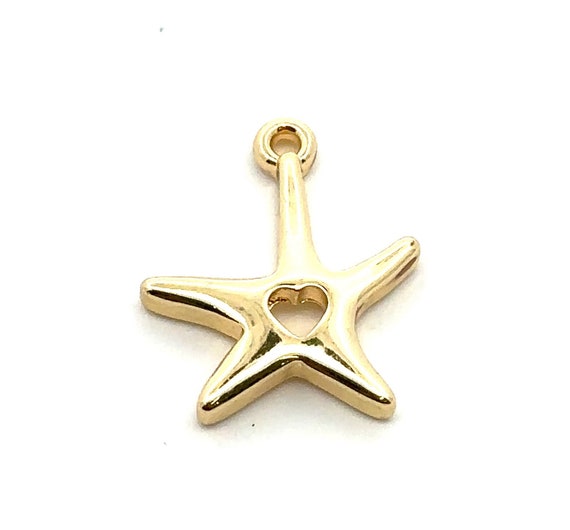 Starfish charm with heart, SKU#M3430