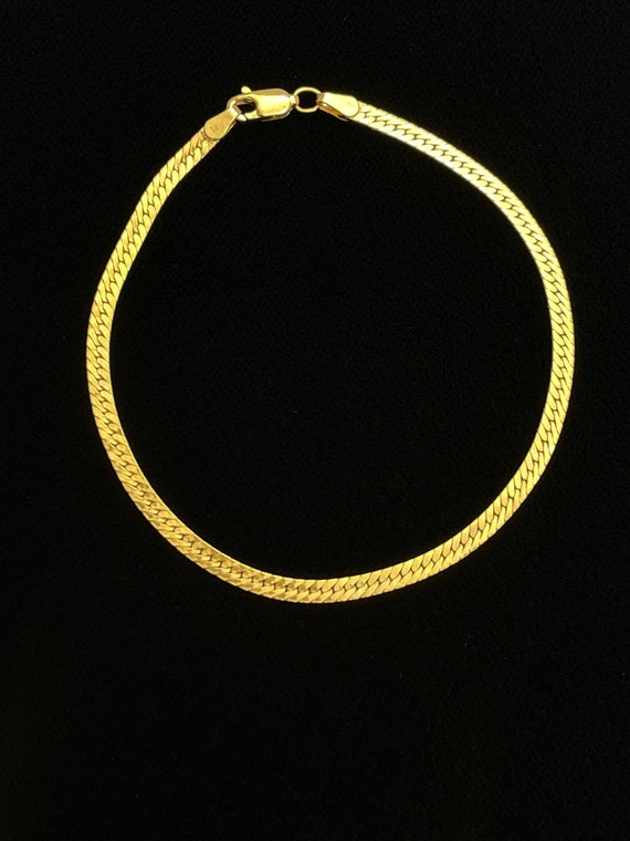 14KGF Herringbone bracelet