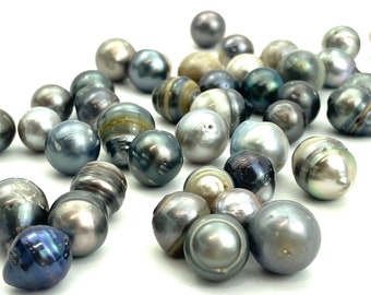 Bag of 100 Tahitian Pearls, Only 1.99 each -  100 pcs Wholesale Pearls, 7-11mm  (LOT 99) Cheap Pearls,