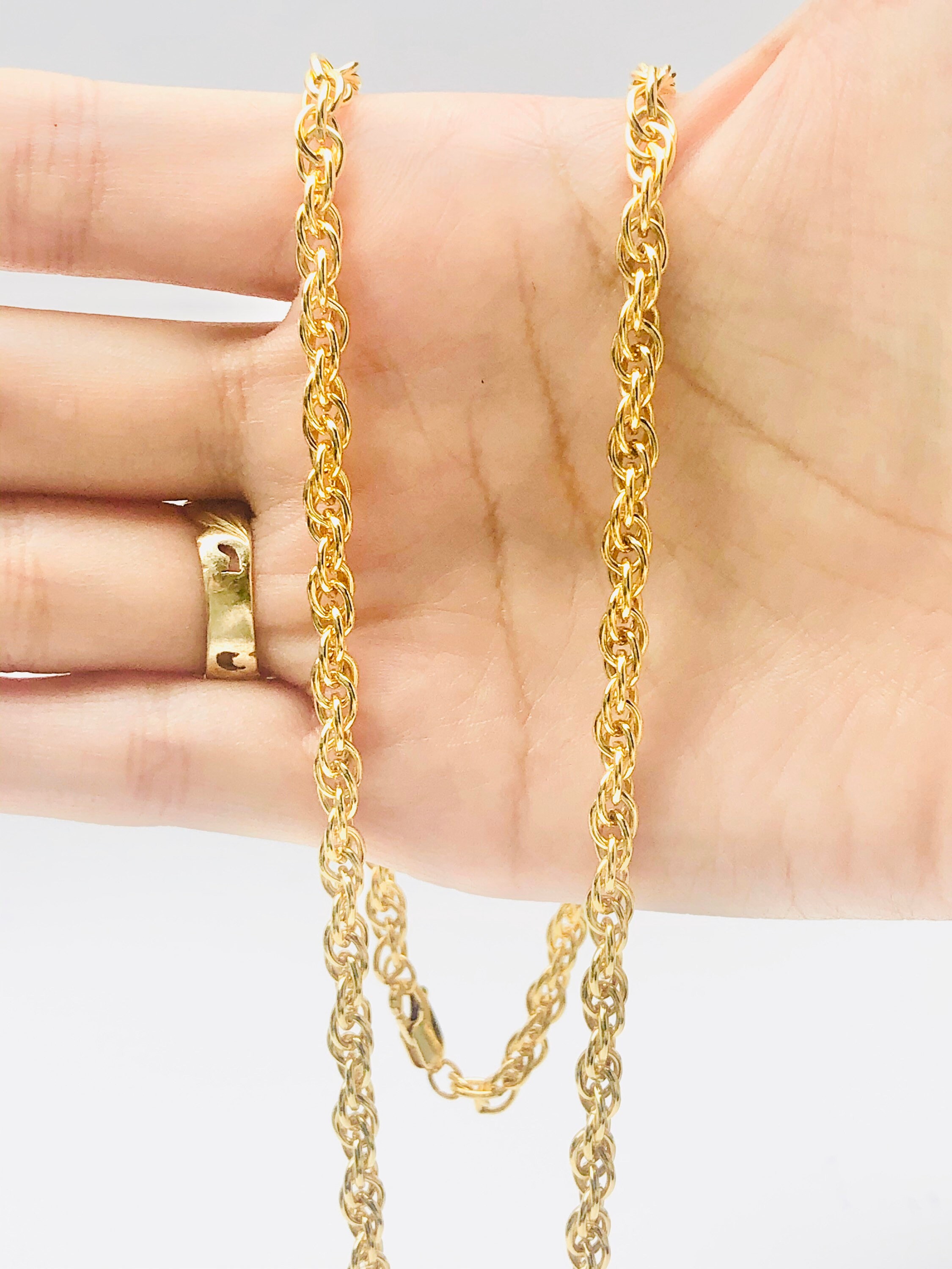 Double 14KGF rope chain , 14K gold filled , SKU 070774