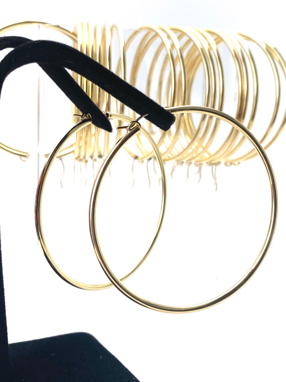 14KGF hoop earrings, SKU#090 C 7 GF
