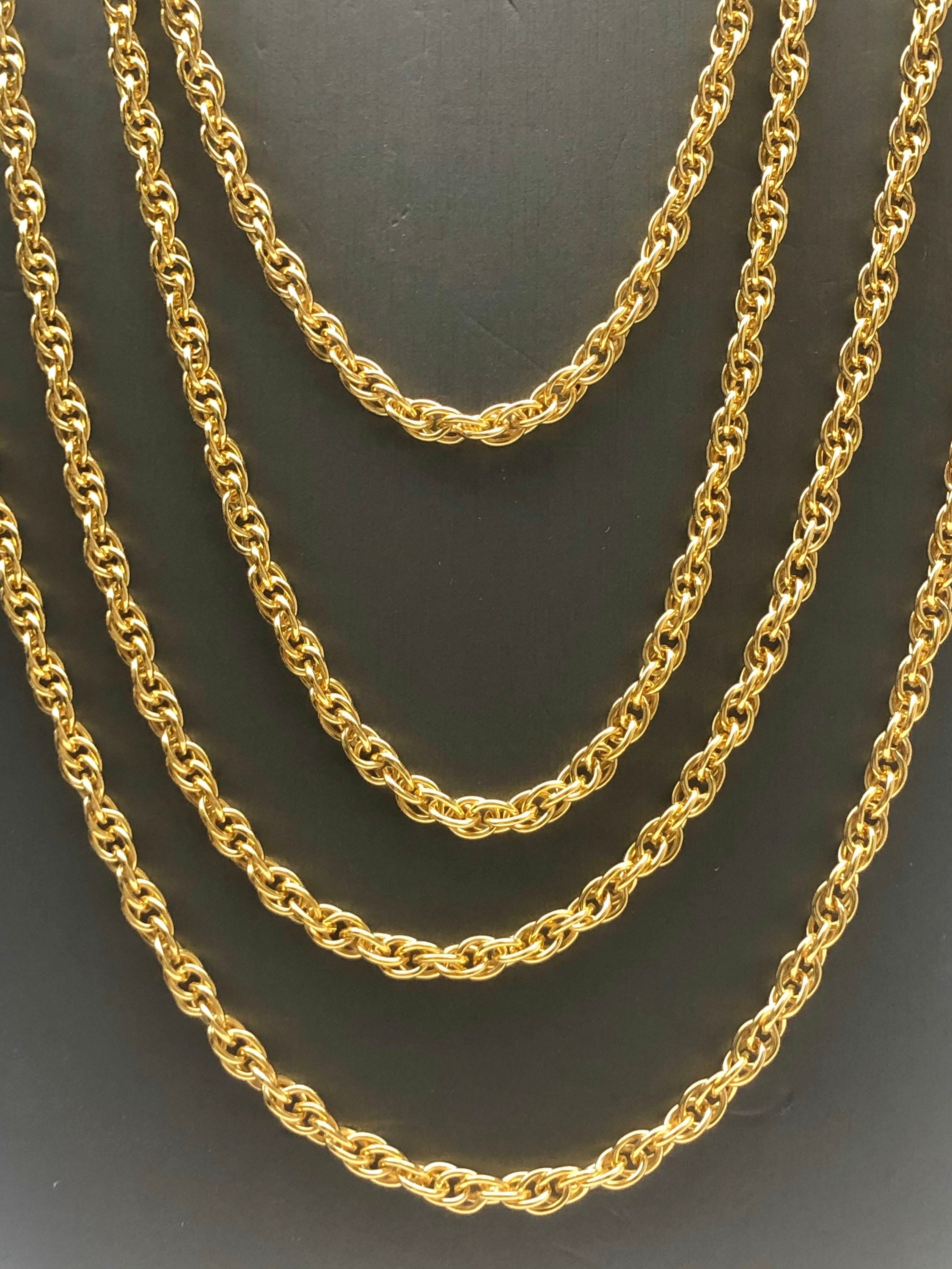 Double 14KGF rope chain , 14K gold filled , SKU 070774