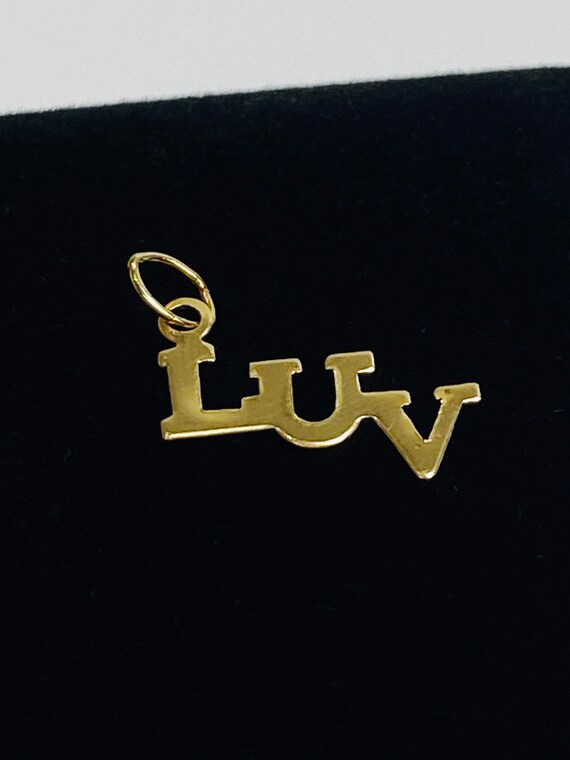 Cute (14KGF) 14k Gold Filled LUV Findings/Charms 6.7mm X 16mm sku #540-C