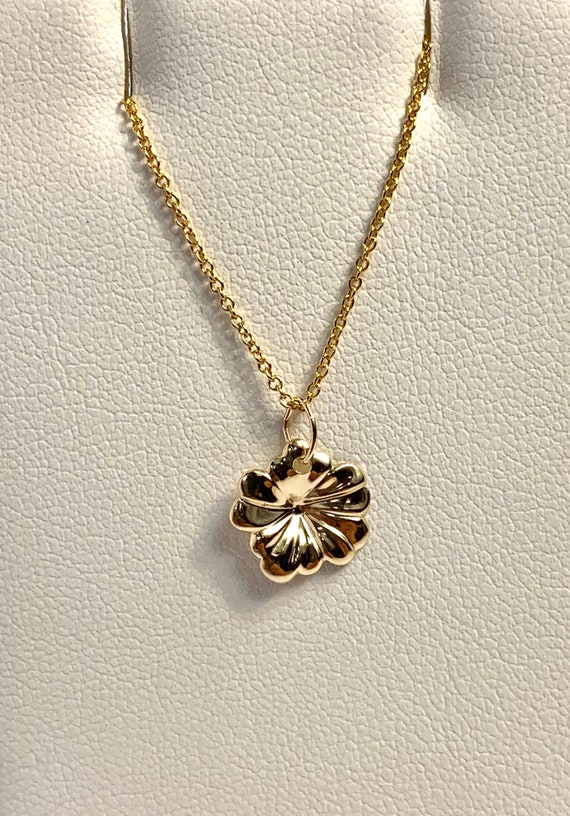 Clover Flower Pendant, 14k Gold, E81 C