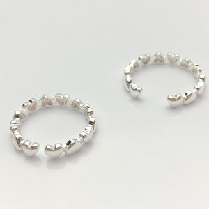 Sterling Silver Adjustable Heart Ring