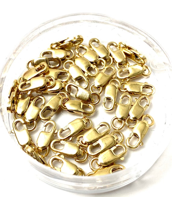 14K solid yellow gold lobster claw clasp, SKU# F430