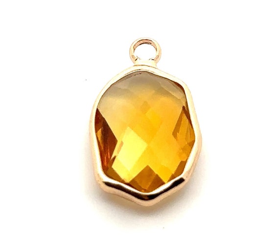 Yellow crystal charm, SKU#M8813