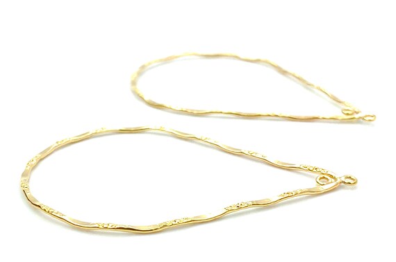 14KGF Tear Hoops , Sku#040 752-3
