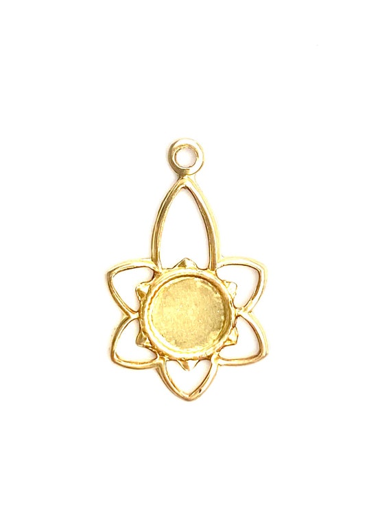 14KGF Sun with  flower , Sku#31