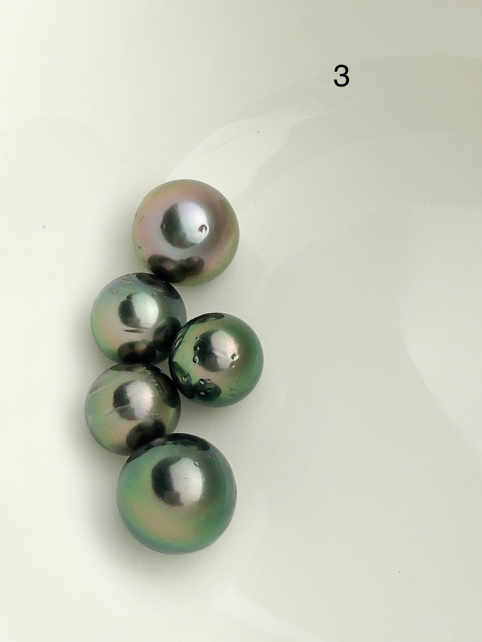 5 Pearls BIG 14mm Multicolor Tahitian Peacock Loose pearls A