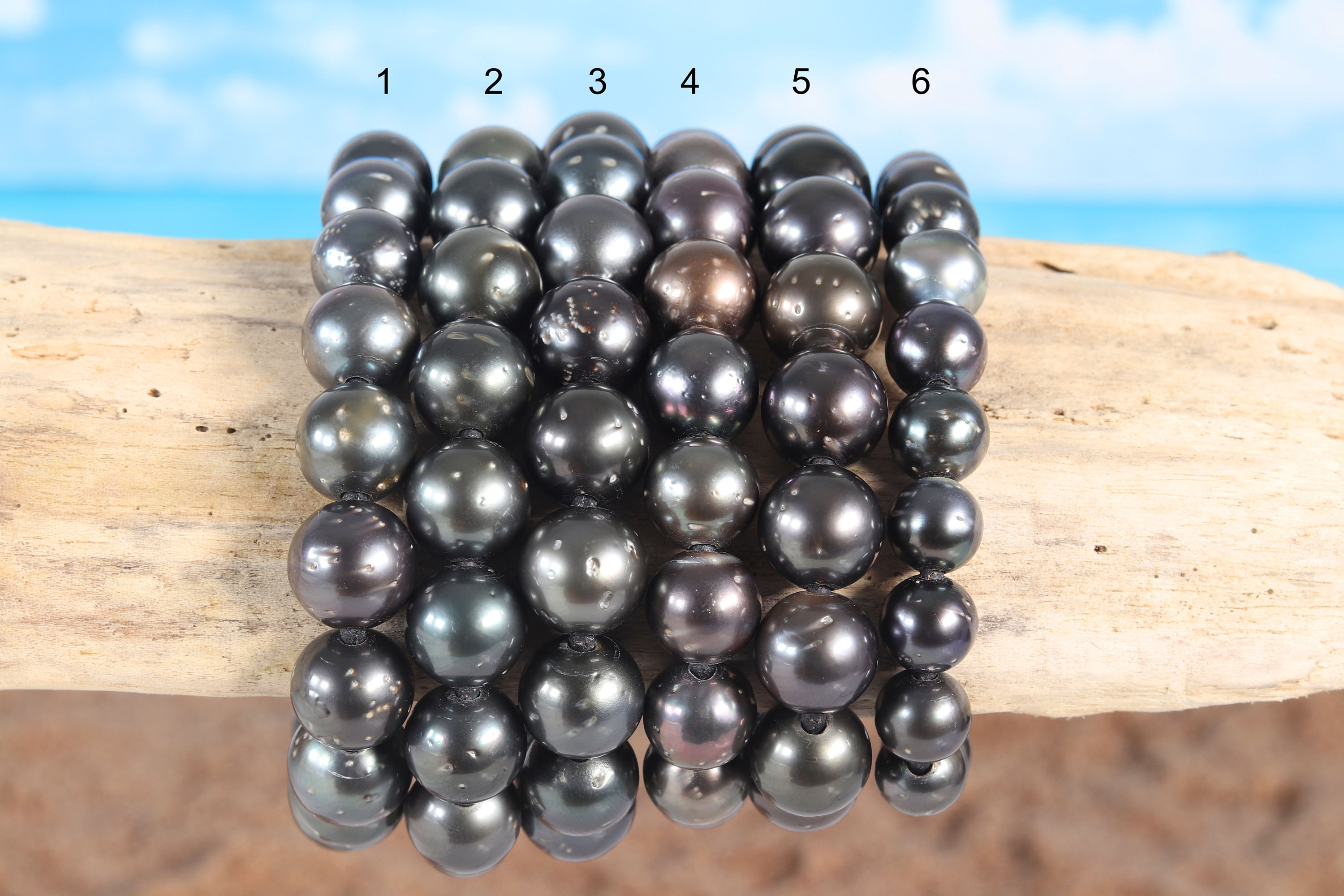 Save 60%! - Tahitian Pearl Bracelets, Tahiti Pearls A (PB07 No. 1-6)