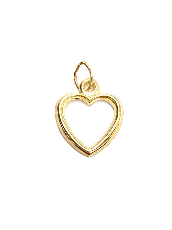 14kgf heart charm , sku#2264-C