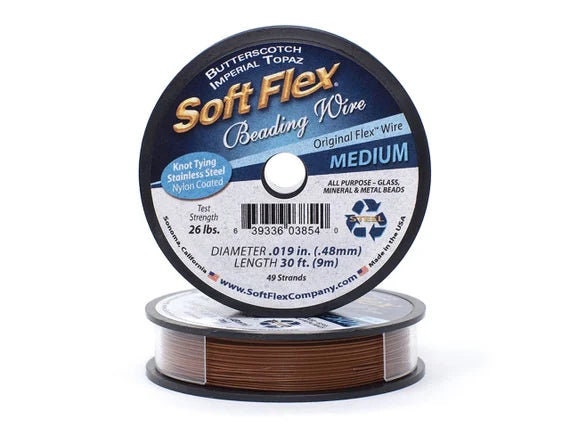 Soft Flex Beading Wire Medium Butterscotch 30ft. 49 Strand