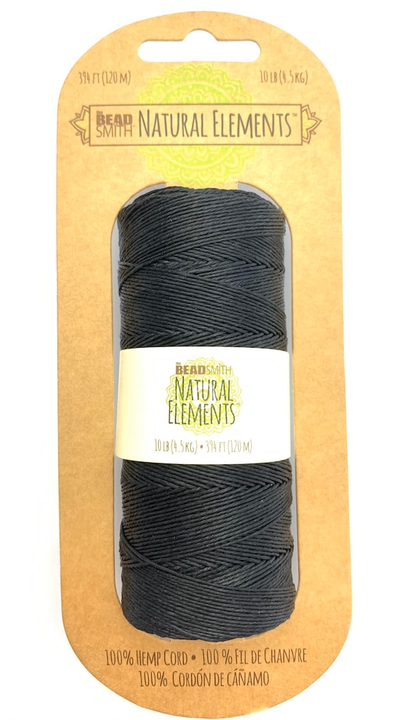 100% Natural Hemp Cord - Dark Brown/Black
