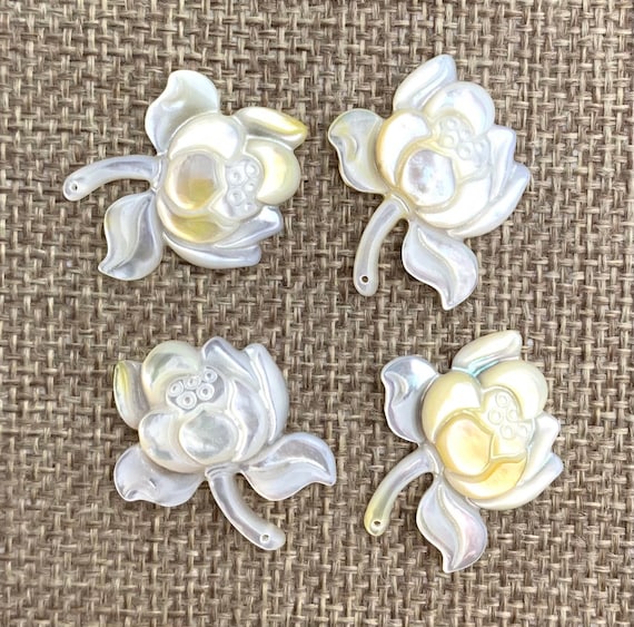 Mother of Pearl Flower Charms