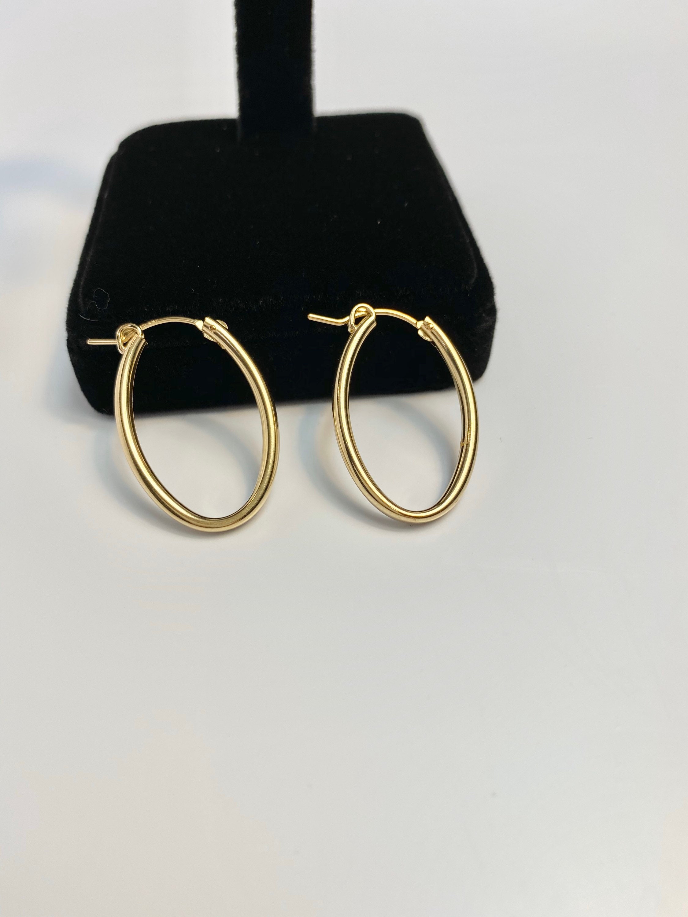 Glamorous Gold filled Oval Hoops 14k gold filled (14KGF) sku 090-C-OV-2