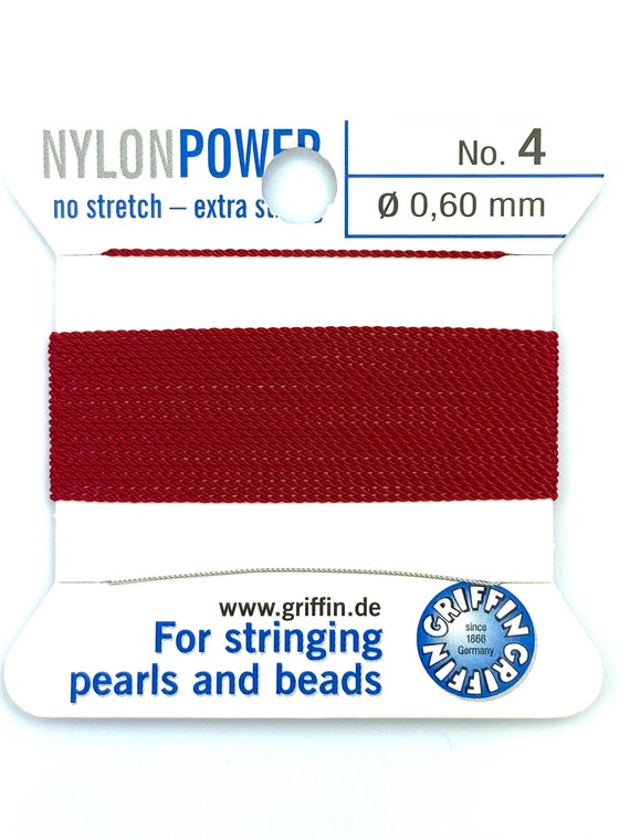 Burgundy Bead Cord 2 Meters