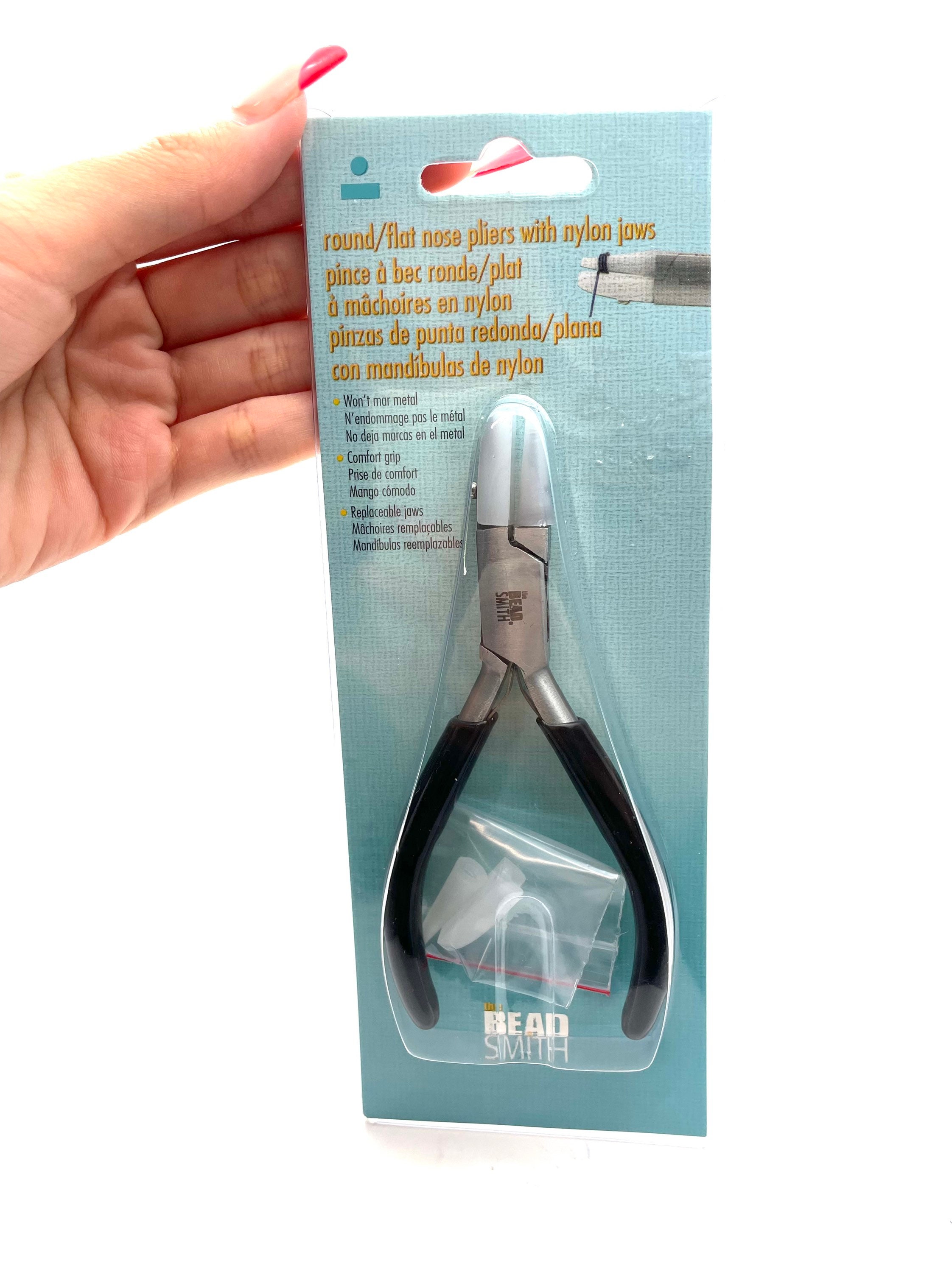 5-3/8'' Flat Nose Non-Marring Nylon Jaw Pliers with PVC Grips