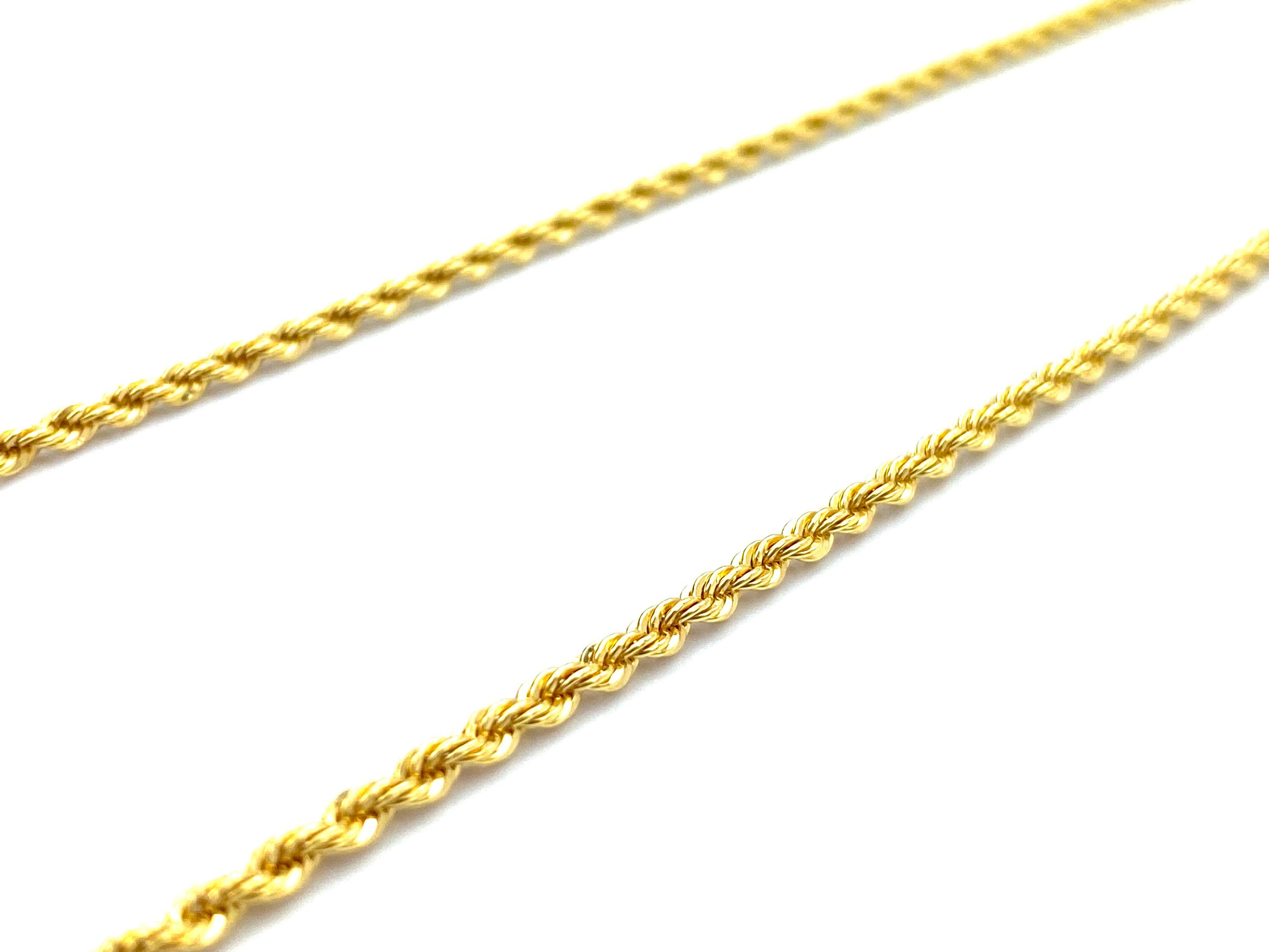 2.5mm French Rope Chain Necklace 16” 18” 20” 22” 24” , Gold Filled