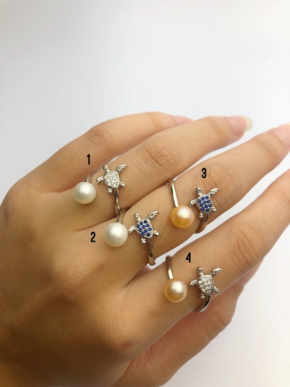 Freshwater Turtle Pearl Ring - (567 No. 1 -4)