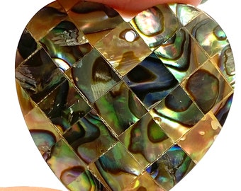 Heart abalone mother of pearl bead, SKU#M786