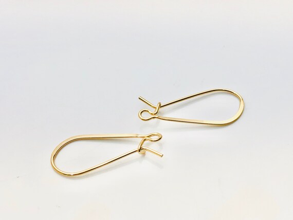 Stunning 14KGF flat ear wire , 14K gold filled , Sku #756-25756-25 MM FLAT