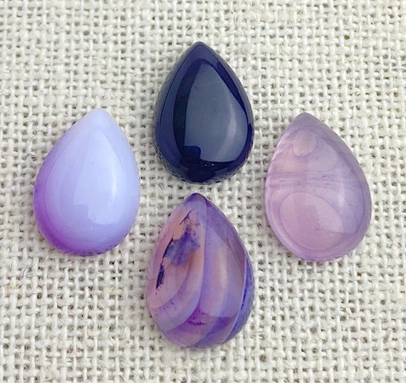 Purple Banded Agate Cabochon
