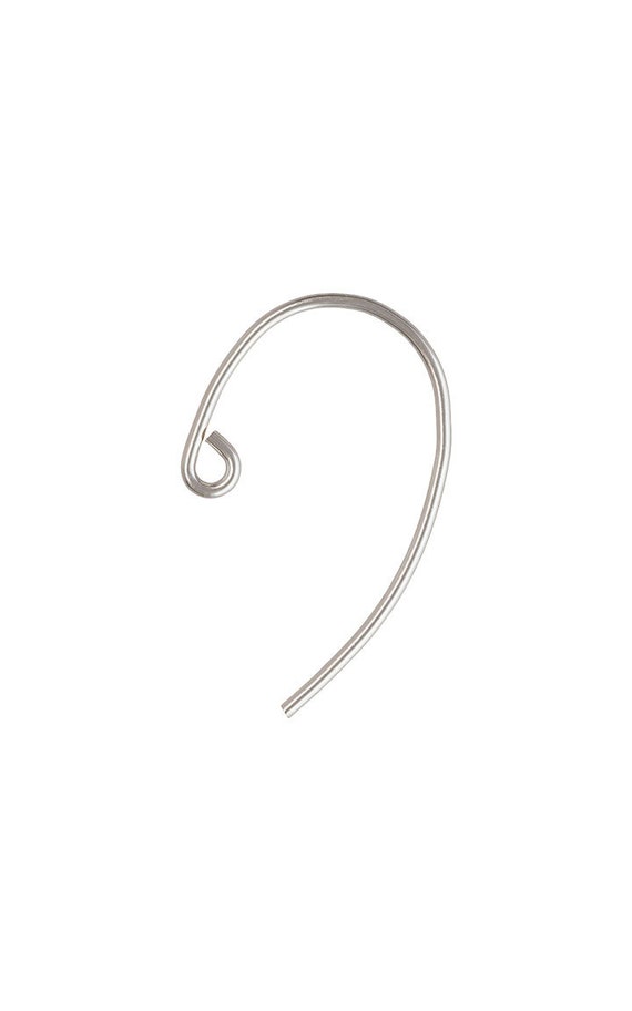 Bass Clef Ear Wire .030" (0.76mm), Sterling Silver. Made in USA. #5006408