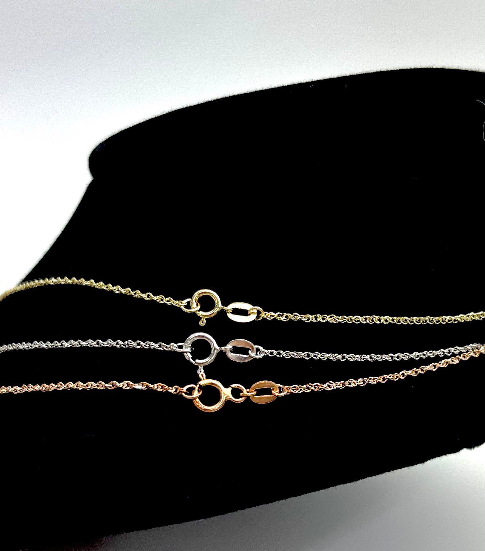 Solid 10K Rose Gold Rope Chain 2.5mm, Rose Gold Chain, Ladies Pink Gold Chain, Genuine Rose Gold Rope Chain