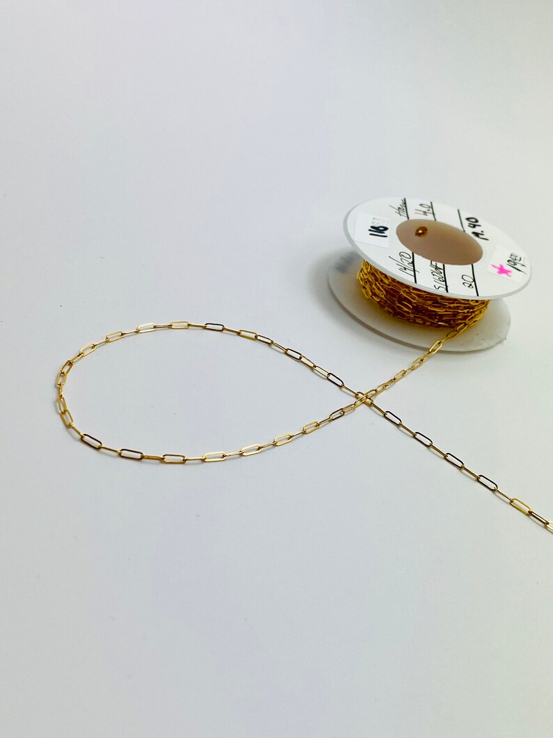 Small elongated 14KGF Cable Chain SKU:S1606F
