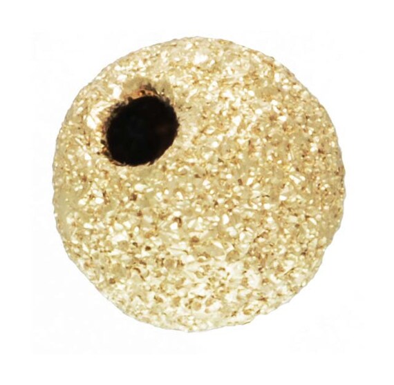 5.0mm Stardust Bead 1.4mm Hole, 14k gold filled. Made in USA. #4004750S
