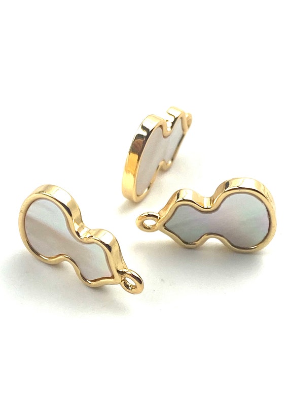 14KGF abalone mother of pearl charm, SKU# M1065