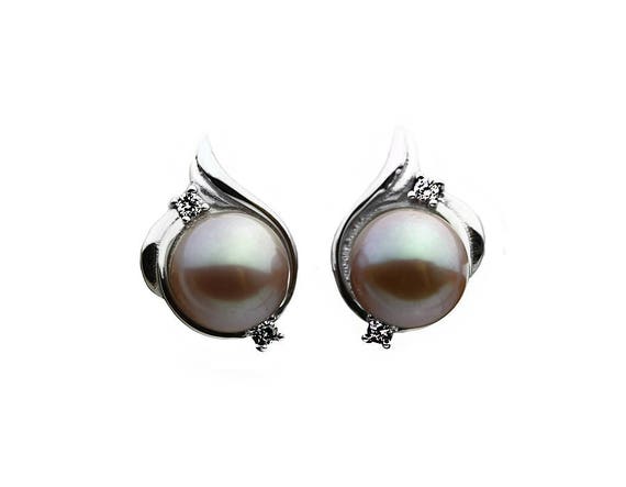 Sterling Silver Earring Pearl Setting, SE02 Setting Only. No Pearl Included.