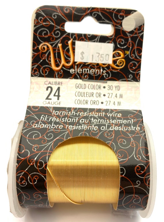 Gold, Silver, and Copper Color Tarnish - Resistant Wire 24 Gauge