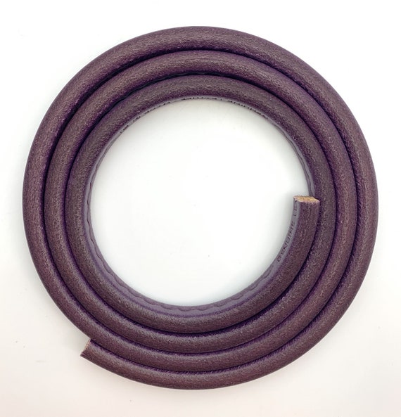 Hollow Purple Leather Cord 1 Meter - 10x7mm