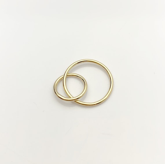 14k Gold Filled Interlocking Rings 15mm & 10mm SKU# 402D1510