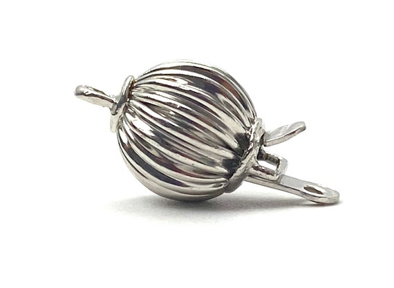 14K solid gold white gold clasp, SKU# A007-C-W
