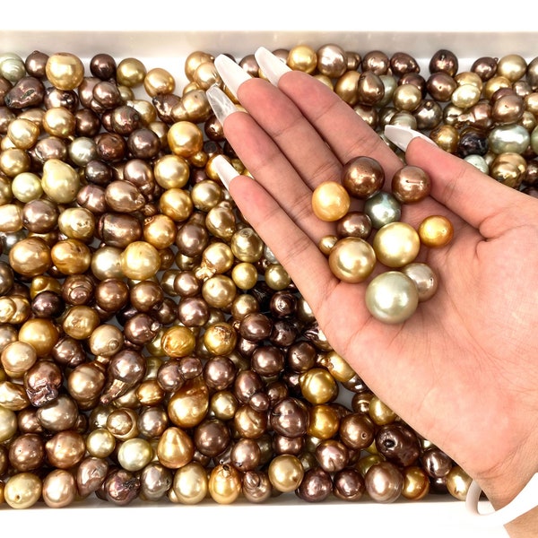 South sea pearls, AA1 Quality, Beautiful 10mm - 17mm Chocolate & Golden South Sea pearls