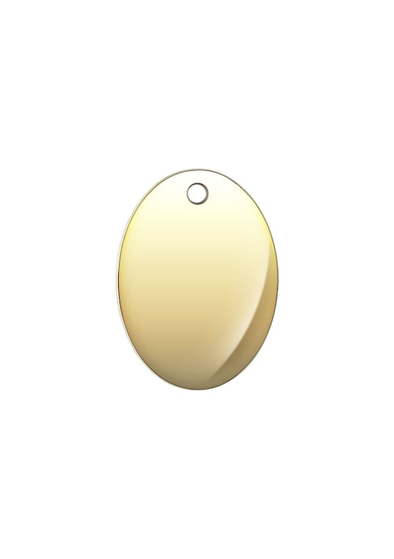 17x23mm Light Oval Disc 1.5mm Hole, 14k gold filled. Made in USA. #4005853L