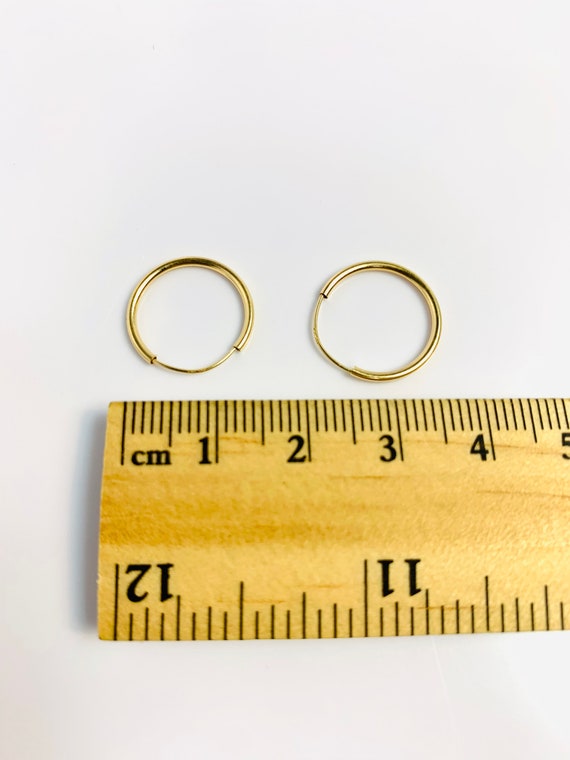 Euro Hoop, Earrings, 14k Gold, hoop earrings, 2186